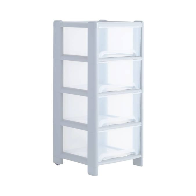 Wham 4 Drawer Tower - White