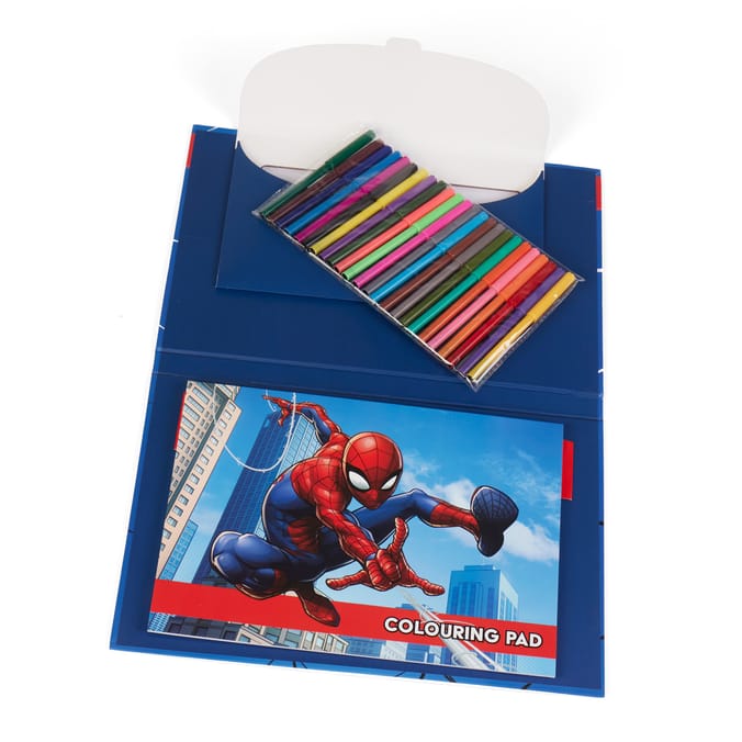 Marvel Spiderman Colouring Pad & 24 Felt Pens 