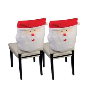Home Collections 2 Pack Chair Back Covers - Santa