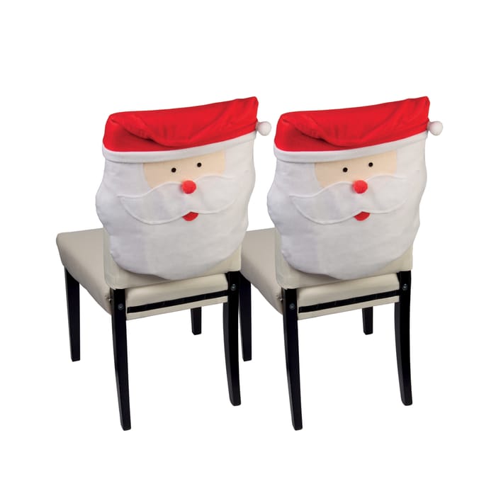 Home Collections 2 Pack Chair Back Covers - Santa