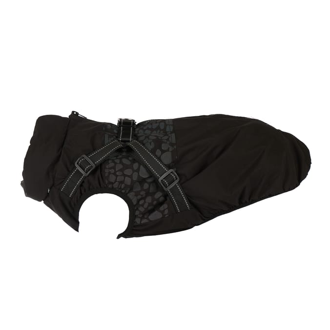 My Pets Dog Coat with Adjustable Harness Black