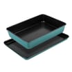 Prestige Nadiya Non Stick Baking Trays Set of 2 - Deep Roasting Tin & Large Oven Tray