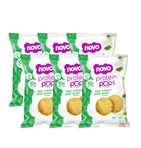 Novo Protein Pops Sour Cream and Onion Flavour 45g x 6