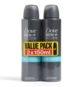 Dove Men+Care Antiperspirant Deodorant Twin Pack 150ml
