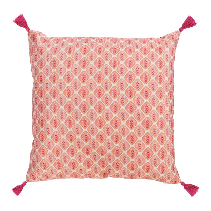 The Outdoor Edit Travellers Bazaar Cushion - Pink