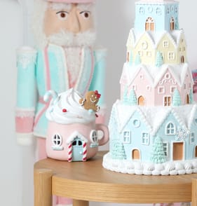 Sleigh Bells LED Light-Up Cupcake House