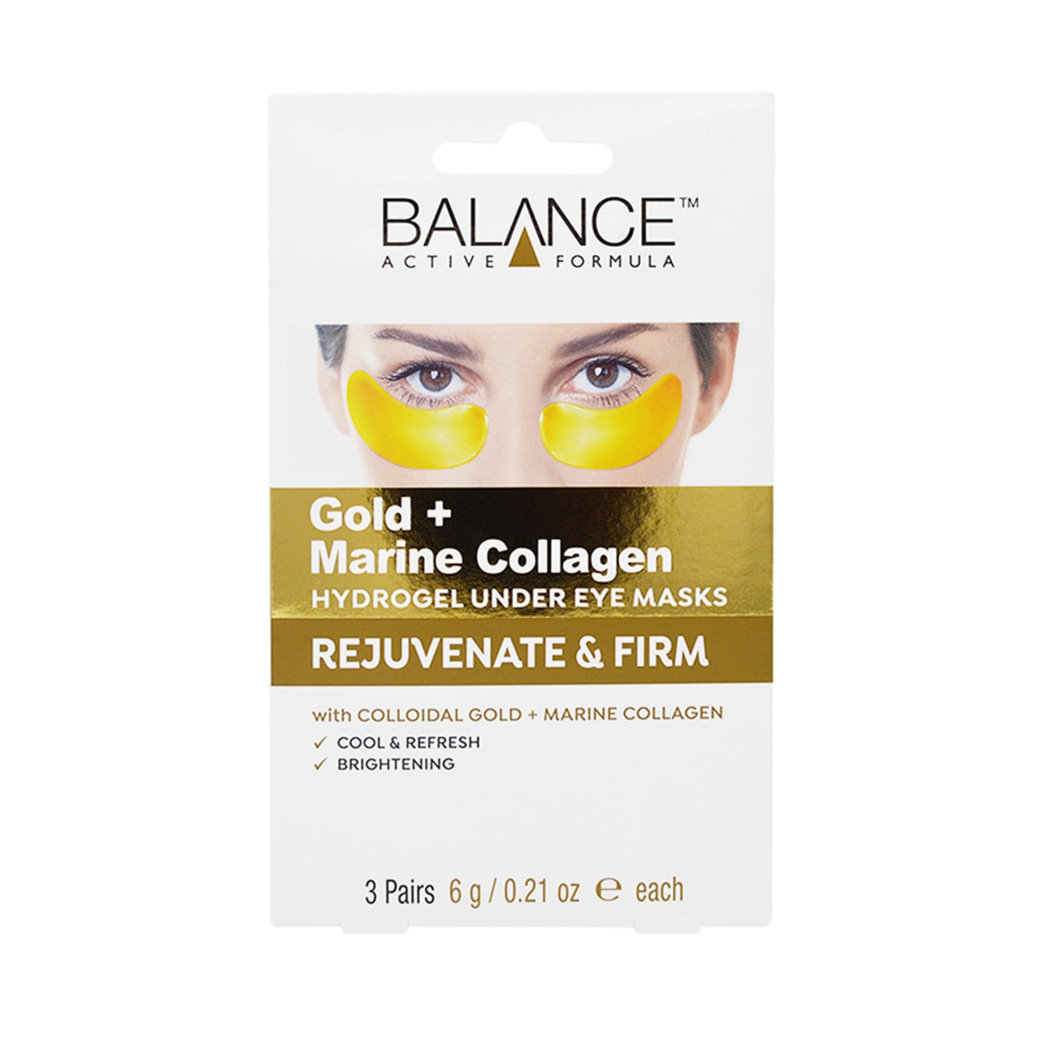 Balance Gold + Marine Collagen Hydrogel Under Eye Masks Home Bargains