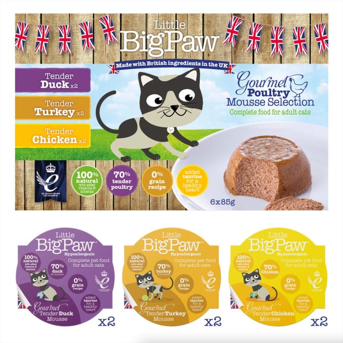 Little Big Paw Gourmet Seafood Mousse Selection Pouches 6 x 85g