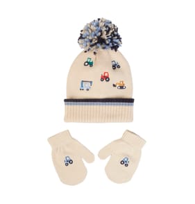 Originals Hat & Mittens Set Cars - 6-9 Years