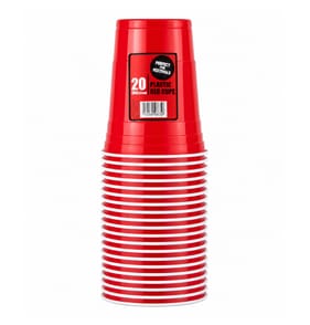 20 Plastic Red Cups
