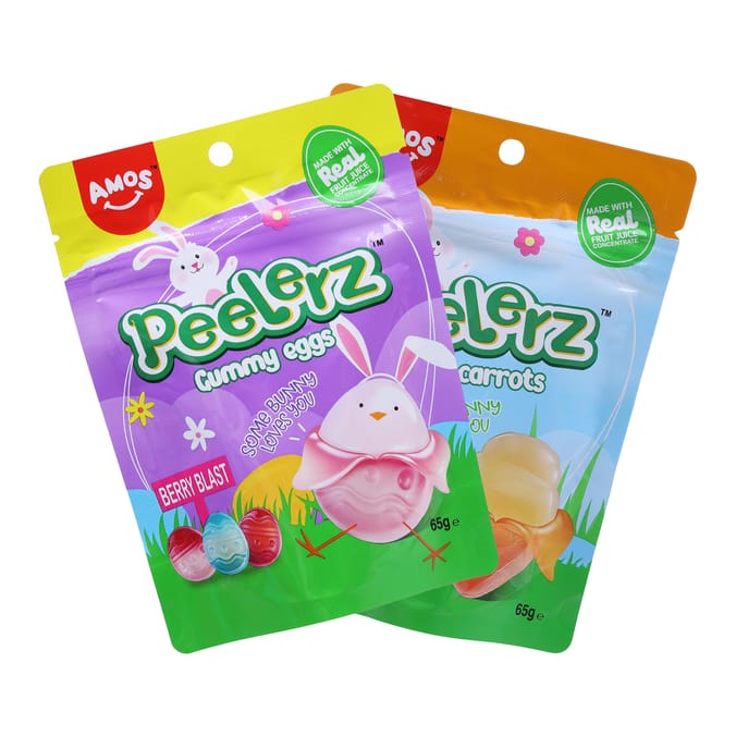 Amos Peelerz Gummy Carrots/Eggs 65g