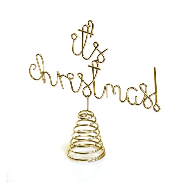 Festive Feeling ' It's Christmas' Tree Topper Home Bargains