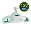 Home Fresco Rich Velvet Hangers 150 Pack Bundle - Tiffany Blue