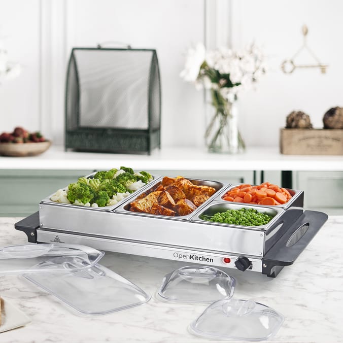 Open Kitchen 4 Tray Buffet Server