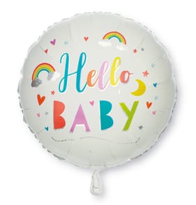 Lets Party Foil Hello Baby Balloon