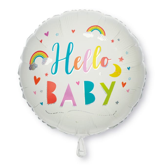 Lets Party Foil Hello Baby Balloon