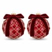 Festive Feeling Large Christmas Bauble with Bow 2 Pack