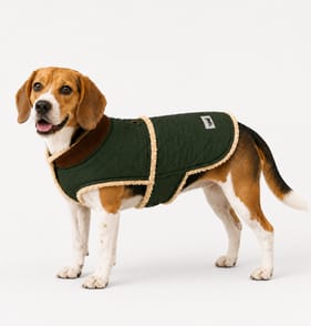 My Pets Quilted Coat Khaki