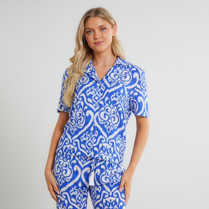 Originals Ladies Blue Printed Pyjama Set