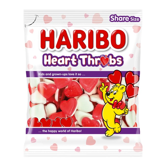Haribo Heart Throbs Jelly & Foam Sweets 160g
