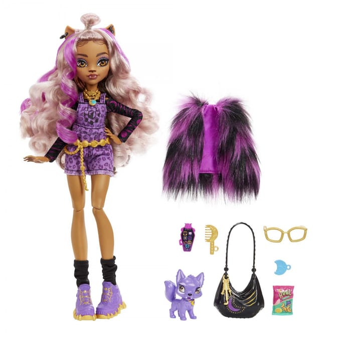Monster High Doll with Pet & Accessories - Clawdeen
