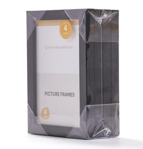 Everyday Essentials Picture Frames 4 Pack 5" x 7" - Black
