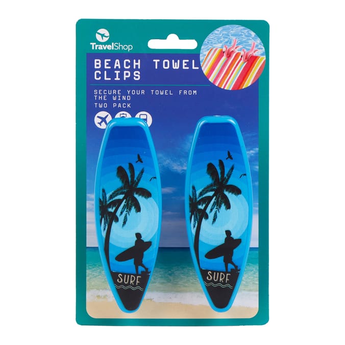TravelShop Beach Towel Clip 2 Pack