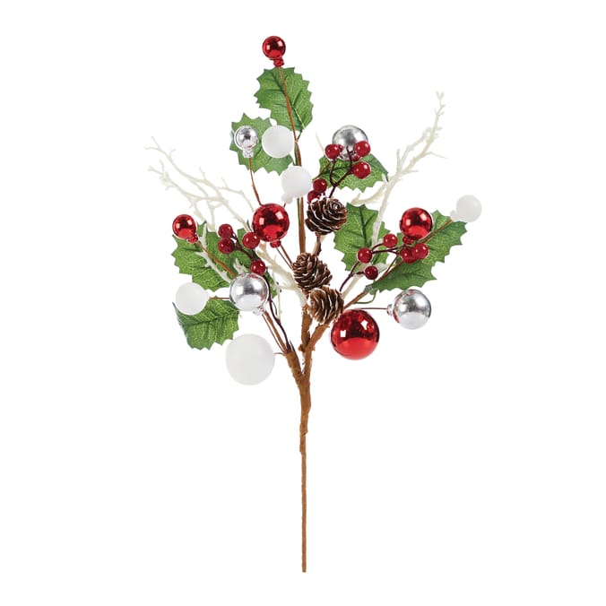 Winter Charm Decorative Pick - Bauble