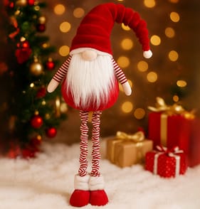 Festive Feeling Large Extendable Gonk  - Red