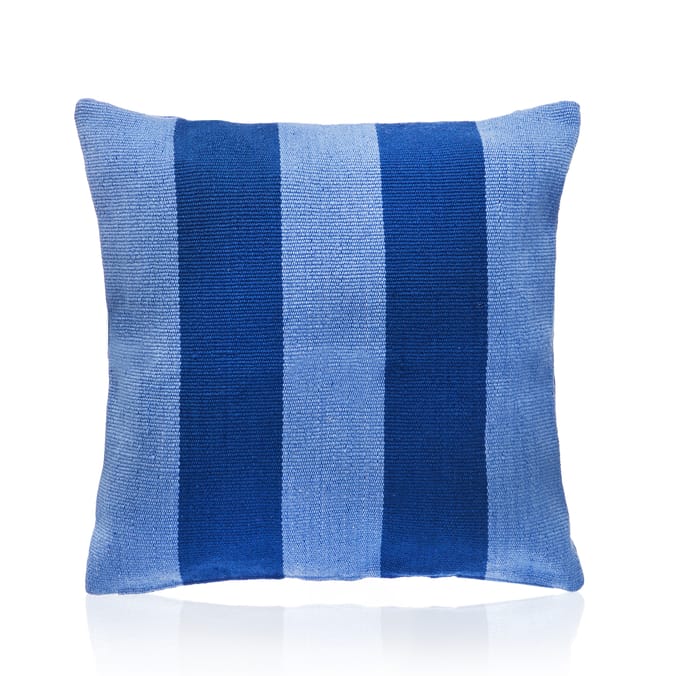 The Outdoor Living Collection Blue Stripe Cushion