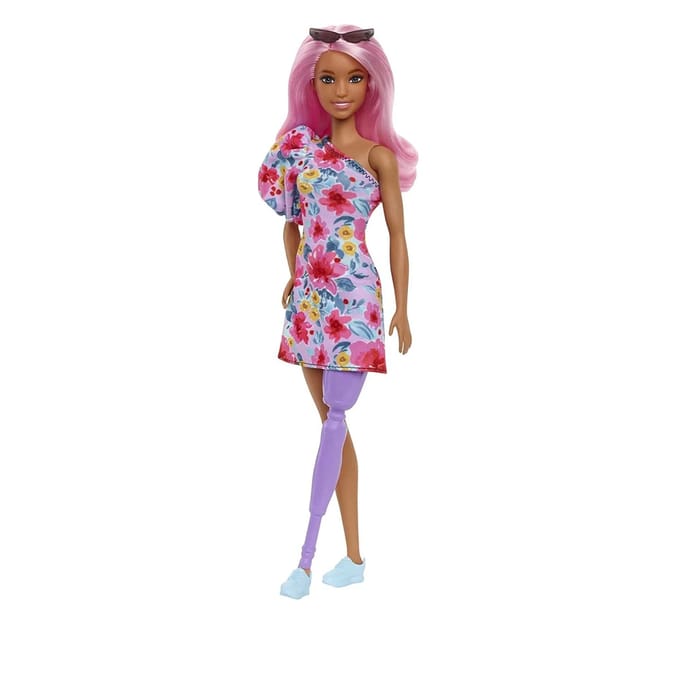 Barbie Fashionista Doll - Floral Print Off The Shoulder Dress