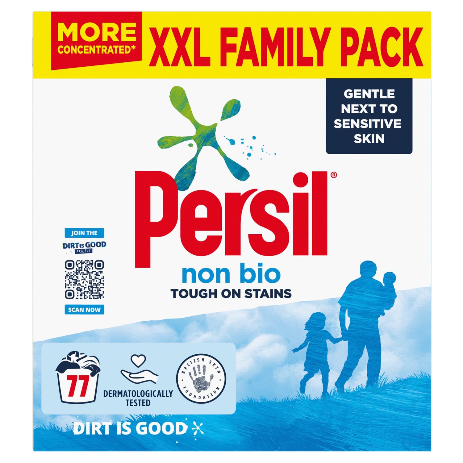 Persil Washing Powder XXL Family Pack Non Bio 77 Wash 3.85kg | Home ...