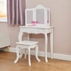 Liberty House Toys Kids White Vanity Table and Stool Set