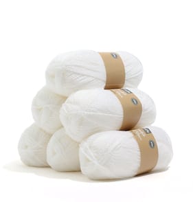  Crafty Things Double Knit Yarn 100g - White Sparkle x6
