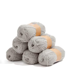 Crafty Things Double Knit Yarn 100g - Light Grey x6