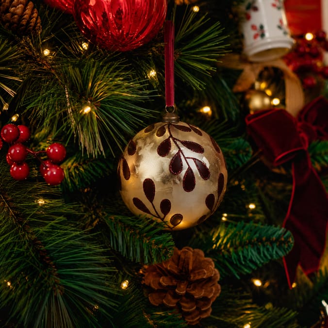 Winter Charm Painted Bauble