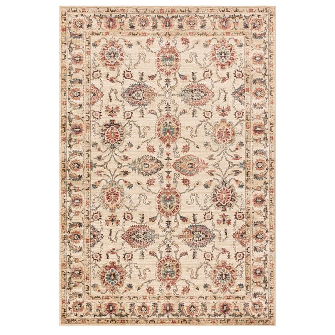 Asiatic Raja Border Runner RA05 - Cream/Multi