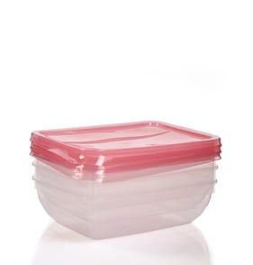 Kitchen Essentials 1L Food Boxes 3 Pack - Pink