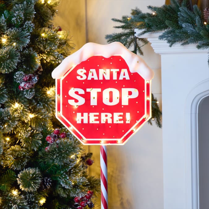 Prestige Battery Operated LED Santa Stop Sign