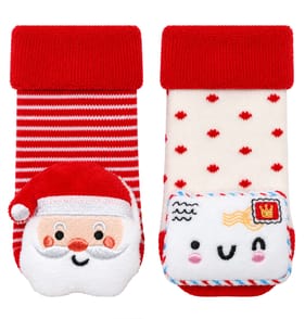 Originals Santa & Letter Baby Rattle Socks - 12-24 Months