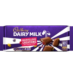 Cadbury Dairy Milk Marvellous Creations Jelly Popping Candy Chocolate Bar 160g