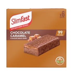 SlimFast Snack Bars 25g 6 Pack - Chocolate Caramel x5