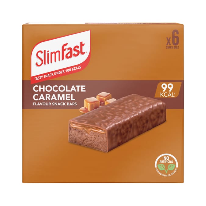 SlimFast Snack Bars 25g 6 Pack - Chocolate Caramel x5