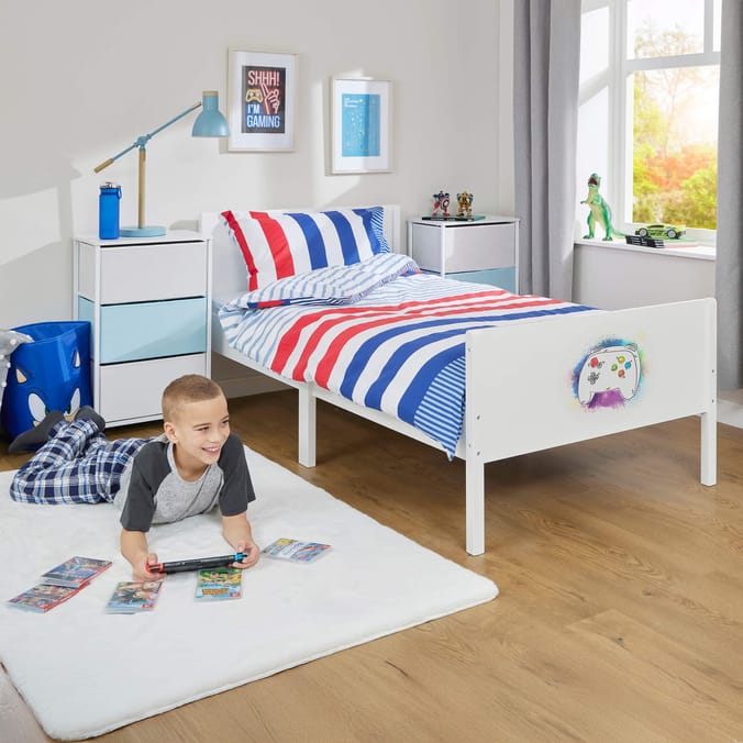 Liberty House Toys Kids White Single Bed – Gaming