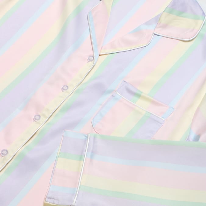 Originals Ladies Satin Stripe Pyjamas Set
