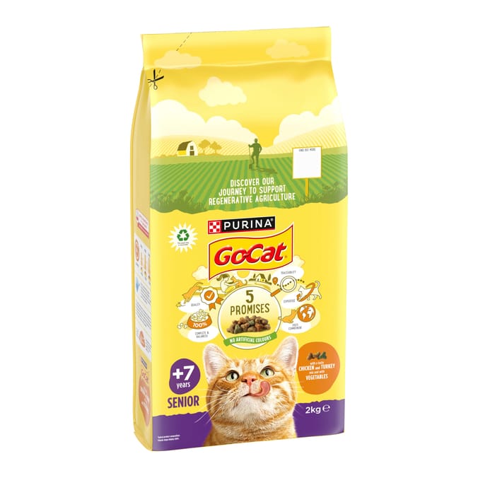 Go-Cat Senior Dry Cat Food 2kg - Chicken