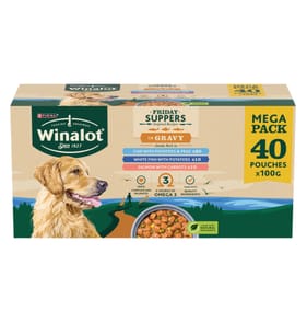 Winalot Friday Suppers Mixed in Gravy Wet Dog Food 40 x 100g
