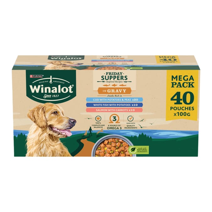 Winalot Friday Suppers Mixed in Gravy Wet Dog Food 40 x 100g