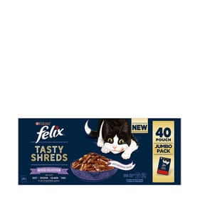 Felix Tasty Shreds Mixed Selection Wet Cat Food 40 x 80g