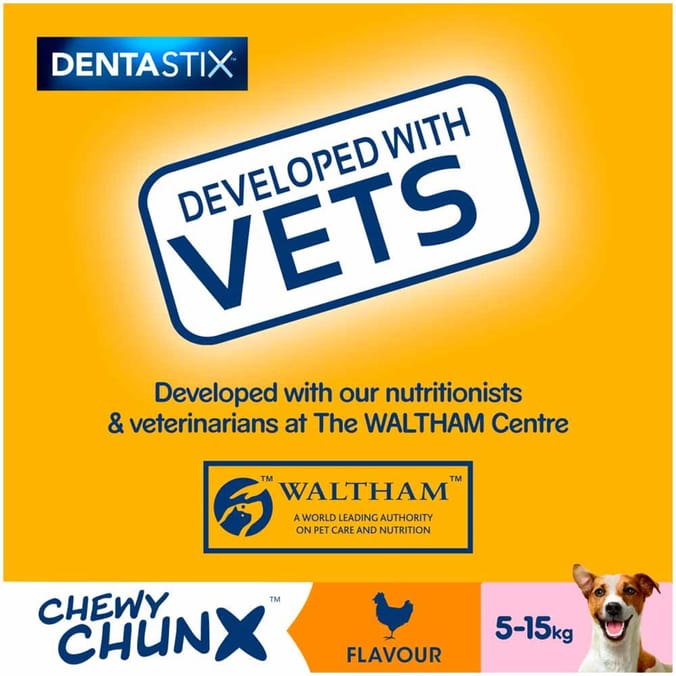 Pedigree Dentastix Chewy Chunx Mini Dog Treat Chicken Flavour 68g x5